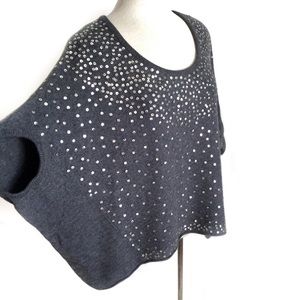 Free People Blue-Gray Stardust Batwing Sweater
